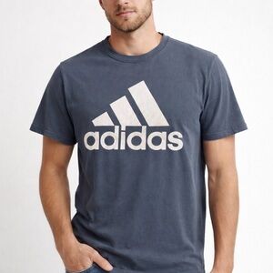 2 SHIRTS- Adidas Men's Dark Blue Logo Tee